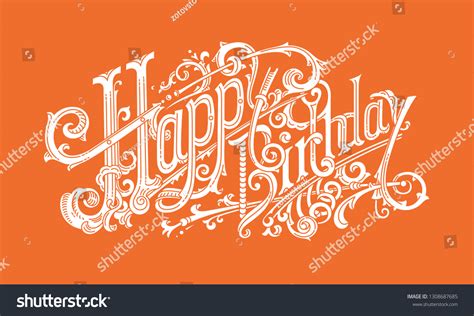 Happy Birthday Lettering Logos Stock Vector Royalty Free 1308687685