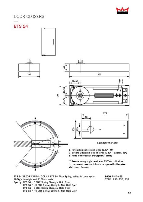 Dorma Bts 84 Floor Spring By Dormakaba Eboss