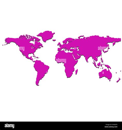 Purple World Map Stock Photo Alamy