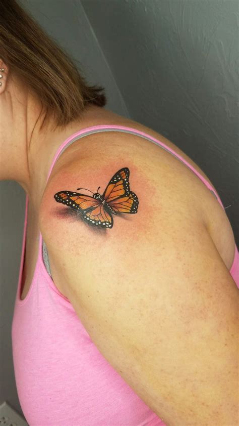 Realistic Butterfly Tattoo Butterfly Tattoo Monarch