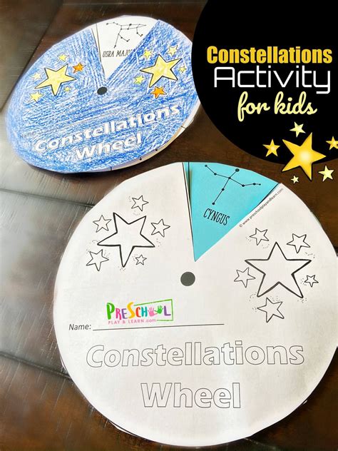 Free Constellations Printable Wheel For Kids To Spin And Learn About
