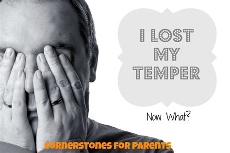 What To Do If You Lost Your Temper At Your Kdis Cornerstones For Parents