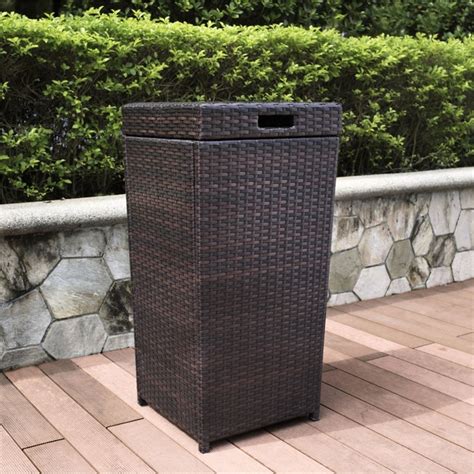Wicker Garbage Can