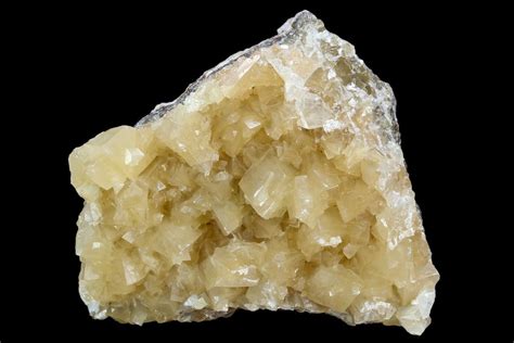 37 Fluorescent Calcite Crystal Cluster On Barite Morocco For Sale
