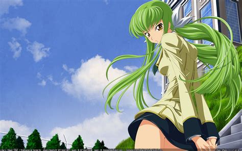 cc from code geass lelouche of the rebellion in a ashford academy girls uniform like most