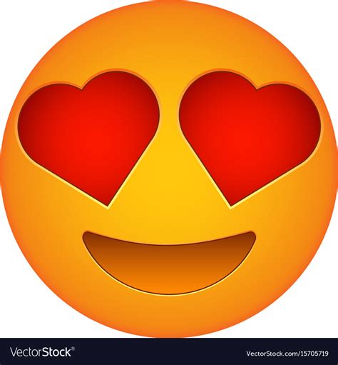 Love Emoji Face Emotion Icon Royalty Free Vector Image