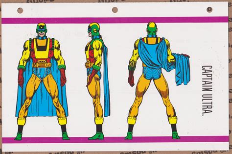 Official Handbook Of The Marvel Universe Sheet Captain Ultra Comic