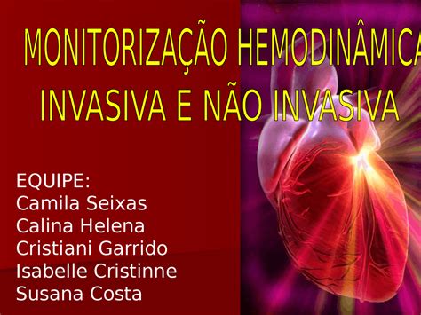 Monitorização Invasiva E Não Invasiva