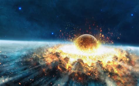 Wallpaper Asteroid Impact Explosion 1920x1200 Hd Picture Image