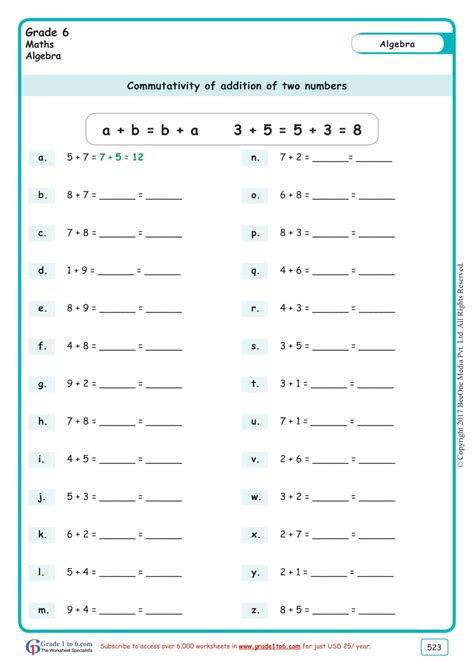 Commutative Property Of Multiplication Worksheets Free Printable