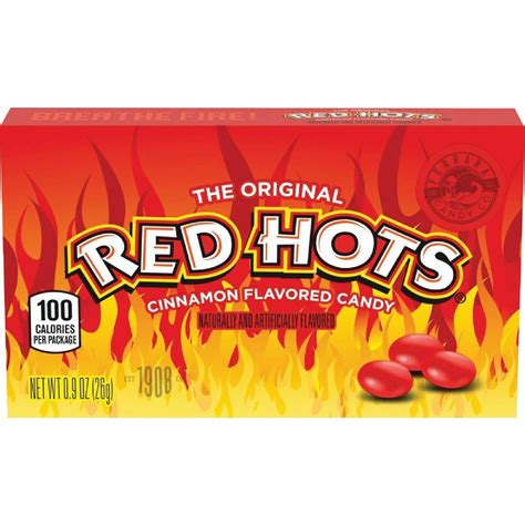 red hots cinnamon flavored candy 0 9 oz box 24 boxes grocery and gourmet food