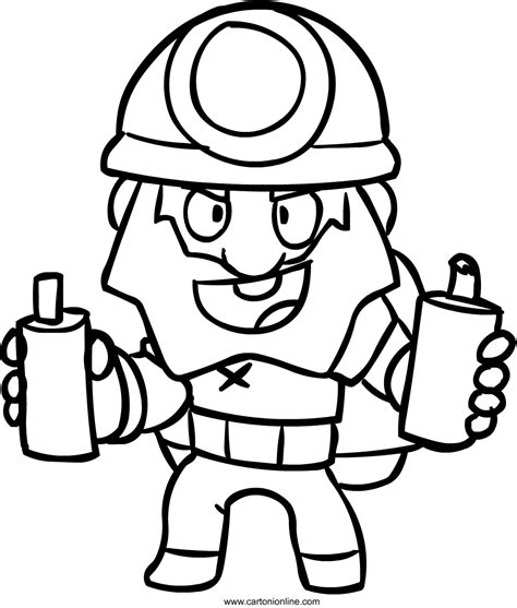 Dynamike From Brawl Stars Coloring Page