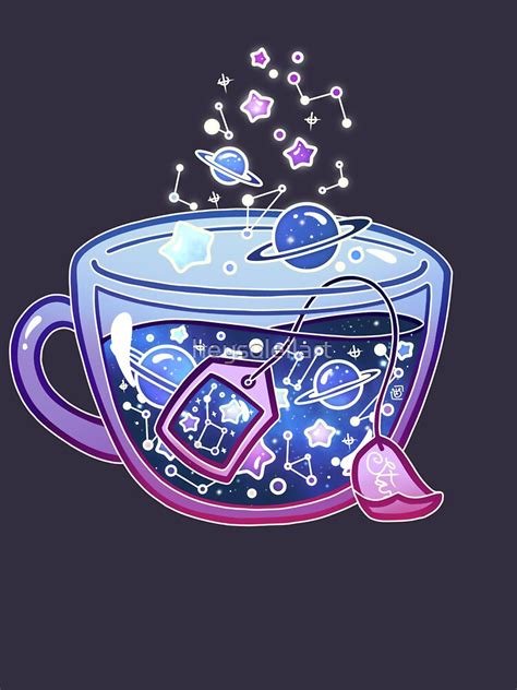 Galaxy Tea Essential T Shirt By Heysoleilart Kawaii Drawings Cute