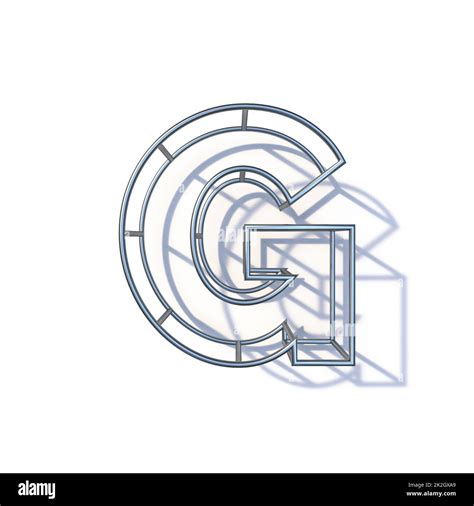Steel Wire Frame Font Letter G 3d Stock Photo Alamy