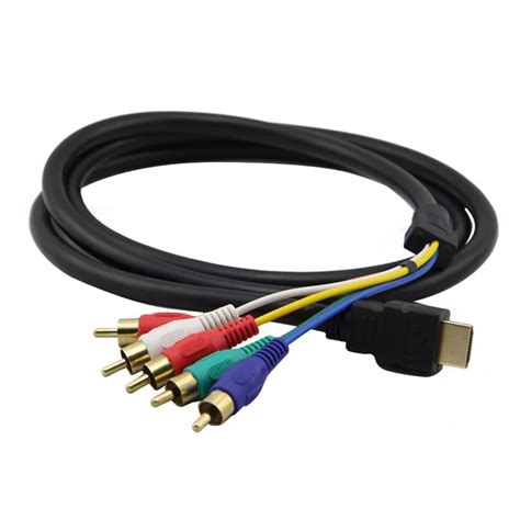 5ft 15m Hdmi Male To 5 Rca Rgb Audio Video Av Component Cable In