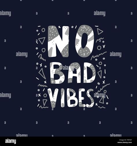 No Bad Vibes Quote Card With Handwritten Lettering Hand Lettered