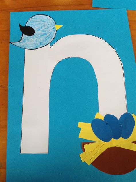Letter Of The Week Nn Lower Case N Is For Nest Alphabet Crafts