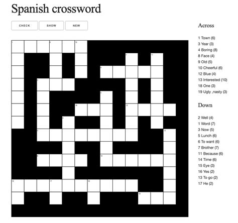 Some crossword puzzles are even made specifically for spanish learners: Very Easy Spanish Crossword Puzzles / Free Printable ...