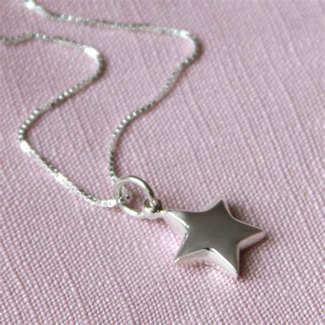 Girls Sterling Silver Star Necklace By Hurleyburley Junior