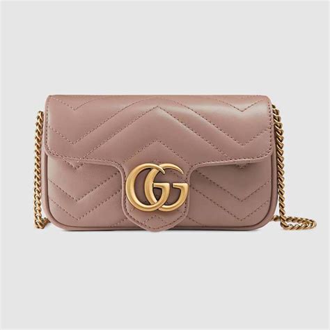 Gucci Gg Women Gg Marmont Matelassé Leather Super Mini Bag Lulux