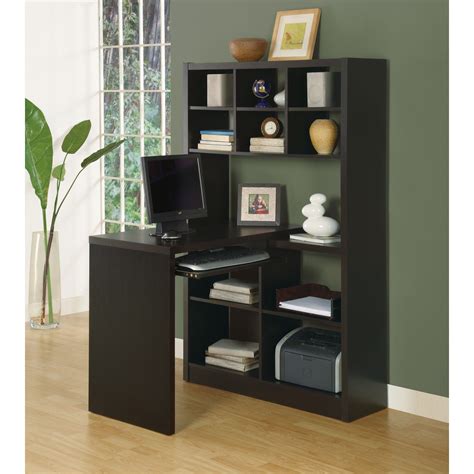 Monarch Cappuccino Hollow Core Corner Desk Modern Living Room Sets