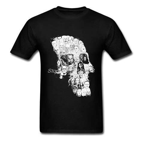 New Brand Men T Shirt New Arrival Short Sleeve Horror Skull T Shirts Mens Hipster Clothing