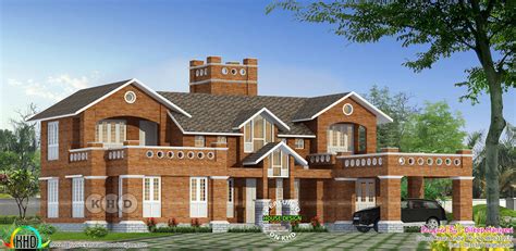 Red Brick House Design In Colonial Style
