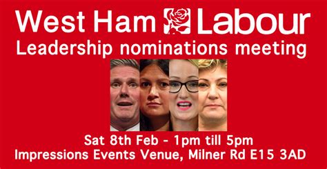 8th Feb Leadership Nominations Meeting West Ham Labour Party