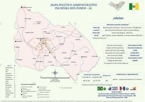 município de palmeira dos Índios mapa político administrativo de palmeira dos Índios alagoas