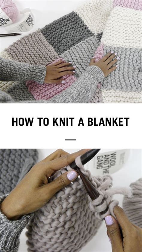 How To Knit A Basic Blanket Step By Step With Knit Aid Wool And The