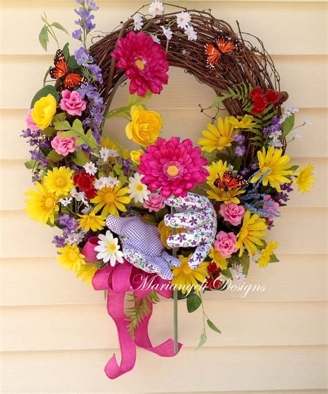 Unique Spring And Summer Wreath For Easter And Mothers Etsy Summer