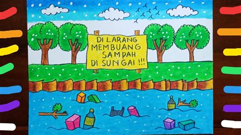 Poster Kebersihan Lingkungan Budayakan Tidak Membuang Sampah Di