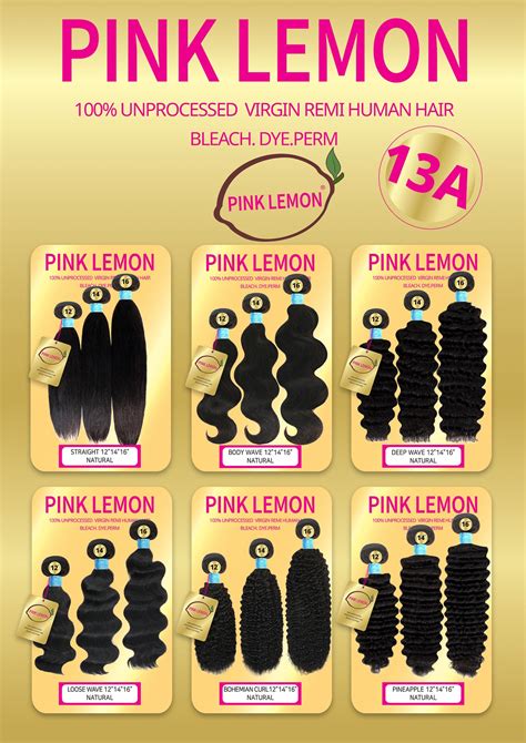 Pink Lemon 100 13a Virgin Hair Bundle Bleach Dye Perm Deep Wave
