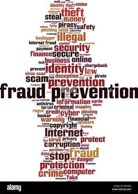 Fraud Prevention Word Cloud Concept Vector Illustration Stock Vector
