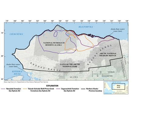 Alaska North Slope Gas Hydrate Map Us Geological Survey