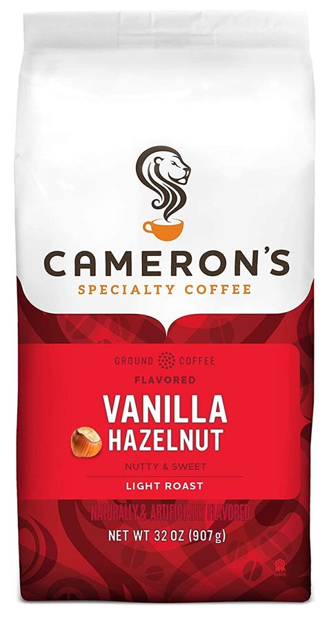 Camerons Coffee Roasted Ground Coffee Bag Flavored Vanilla Hazelnut