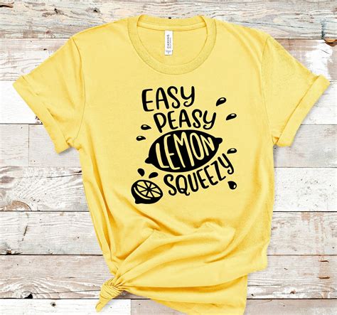 Easy Peasy Lemon Squeezy Yellow Summer Time Top Tshirt Soft Etsy