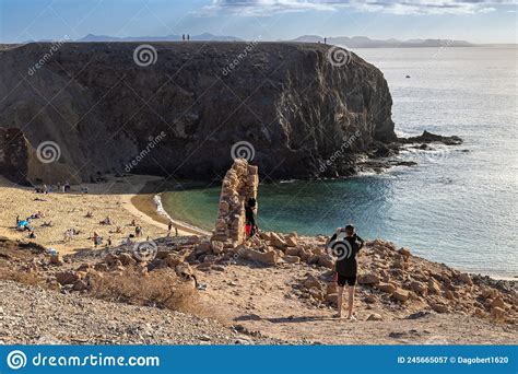 Playa De Papagayo Beach On Lanzarote Island Canary Islands Editorial Photography Image Of