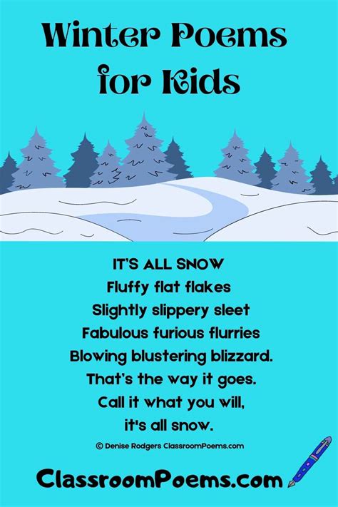 Winter Poems For Kids