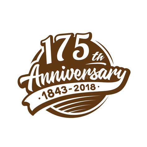 175 Years Anniversary Design Template Vector And Illustration 175th