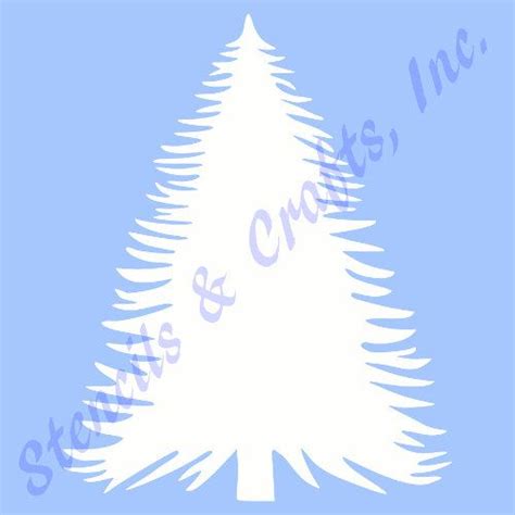 Pine Tree Stencil Christmas Tree Stencil Holiday Stencil Etsy Tree