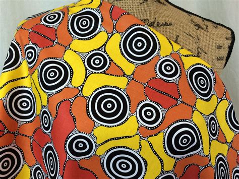 Australian Aboriginal Print Fabricgrandmothers Journey Etsy