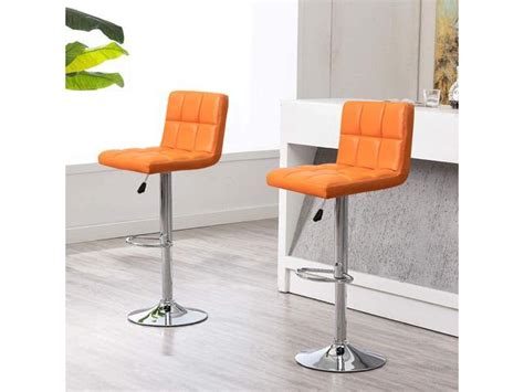 Homall Bar Stools Modern Pu Leather Adjustable Swivel Barstools