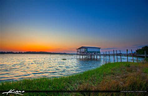 Sunset At The Bayou Cedar Key Florida Hdr Photography By Captain Kimo