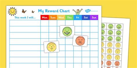 My Emoji Reward Chart Free Printable Behavior Chart Reward Chart