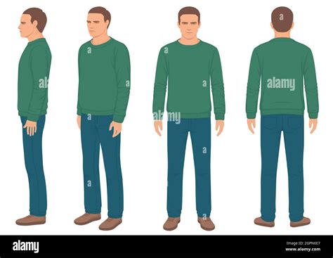 Mannequin Male Side Stock Vector Images Alamy