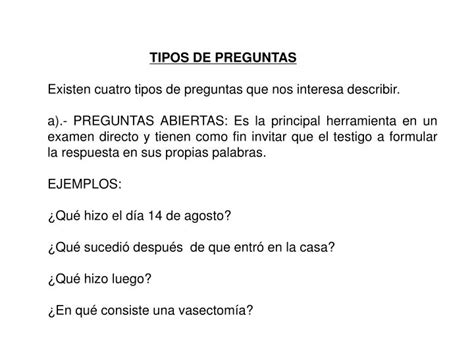 Ppt Tipos De Preguntas Existen Cuatro Tipos De Preguntas Que Nos Hot