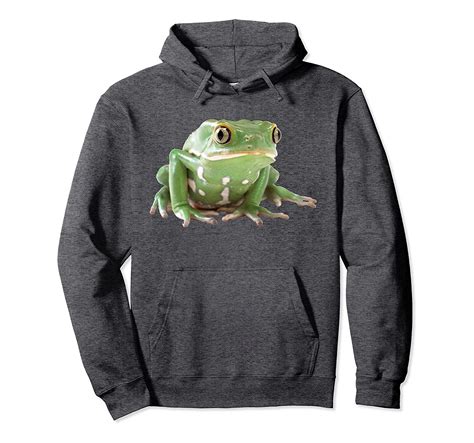 Frog Hoodie Sweatshirt Green Tree Frog Amphibian Pullover Mt Mugartshop