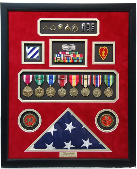 Us Army Shadow Box Display Wflag Military Memories And More