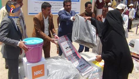 حجة تدشن مشروع توزيع حقيبة مأوى للمتضررين من السيول منظمة انتصاف